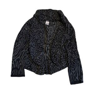 Style & Co. Petite Animal Print Cardigan - Size M/M